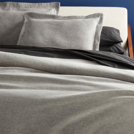 Weekendr Graphite Chambray Duvet Cover Twin Reviews Cb2