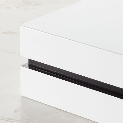 Weiss White Laquered Storage Box Small