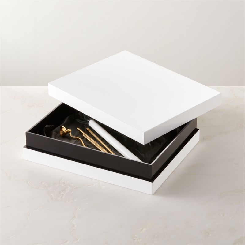 Weiss White Laquered Storage Box Large - image 3 of 10