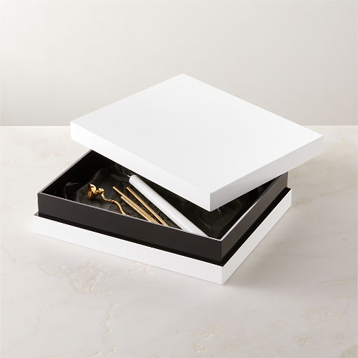 Weiss White Laquered Storage Box Large