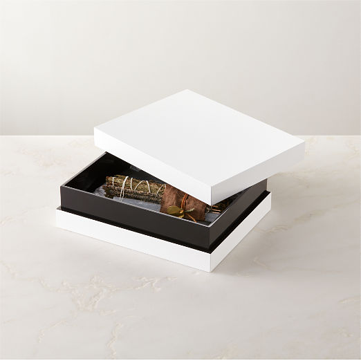 Weiss White Laquered Storage Box Small