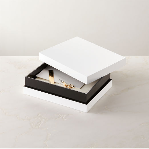 Weiss White Laquered Storage Box Small