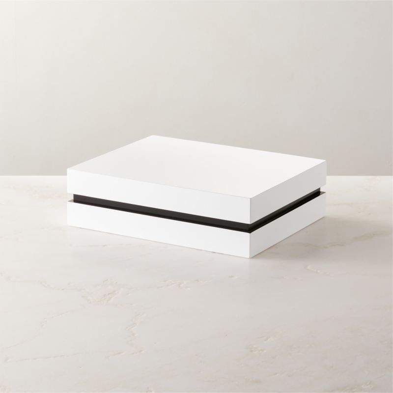 Weiss White Laquered Storage Box Small - image 0 of 8