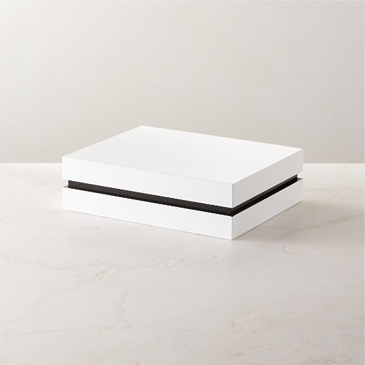 Weiss White Laquered Storage Box Small