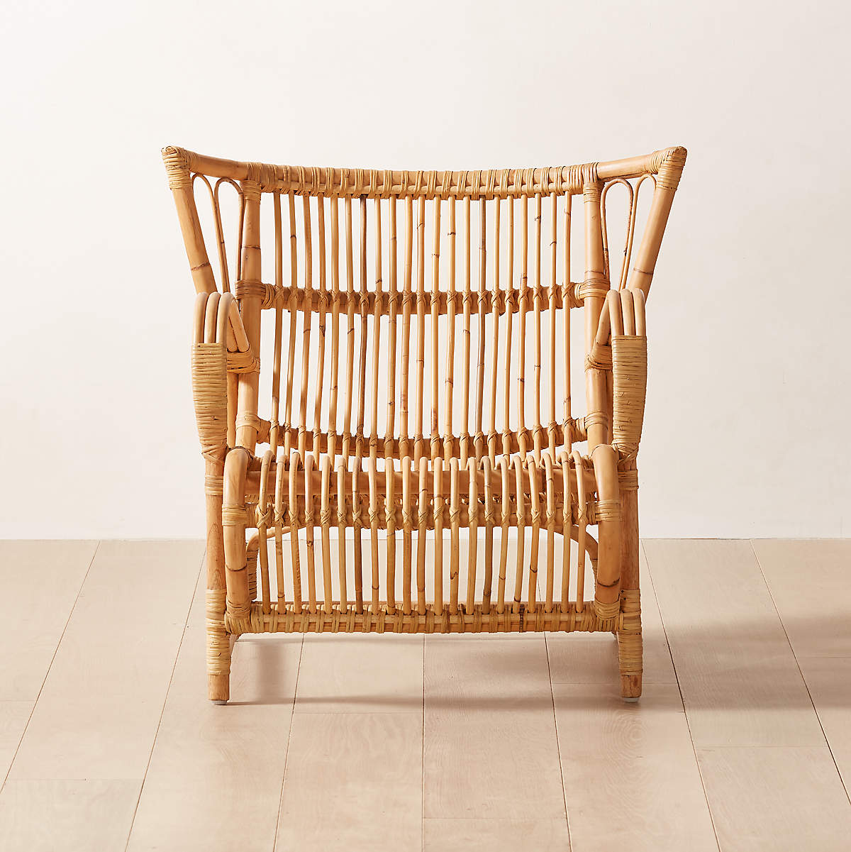 Wengler Modern Rattan Lounge Chair + Reviews CB2