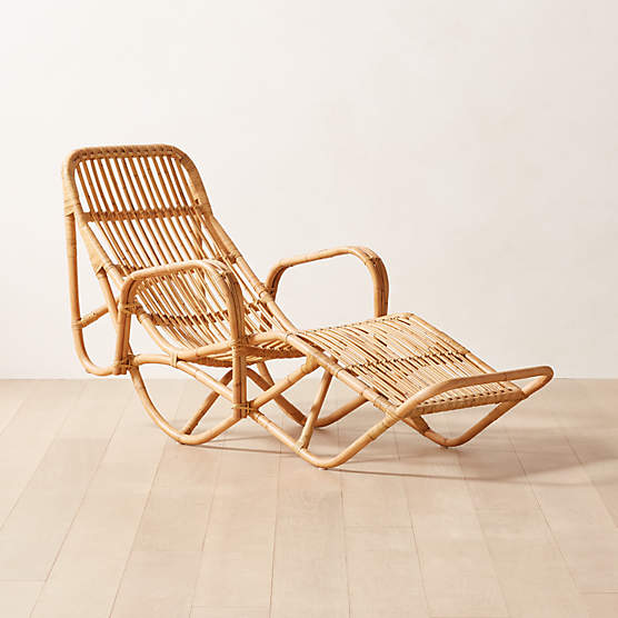 Wengler Reclining Rattan Chaise Lounge