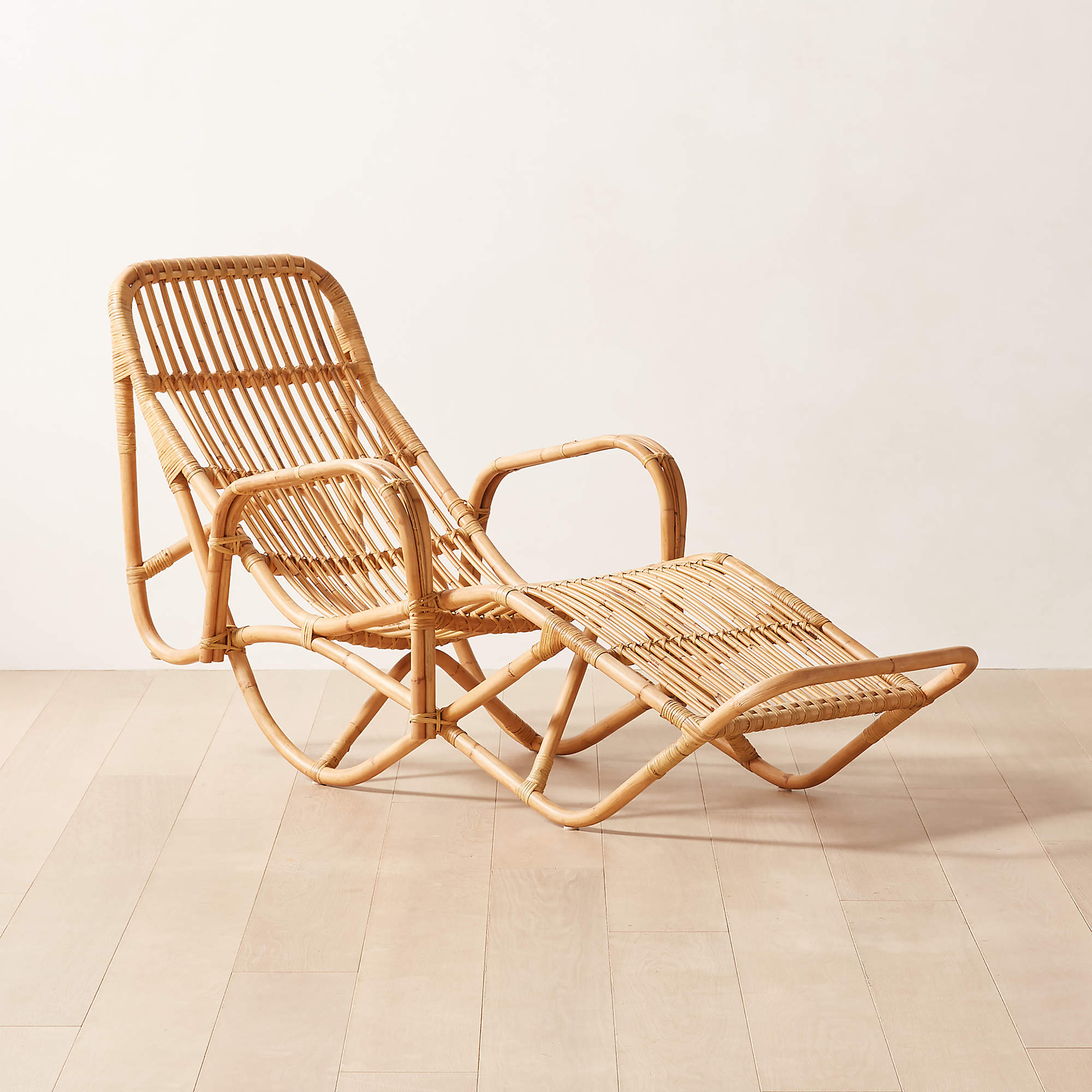 Wengler Modern Rattan Chaise Lounge CB2