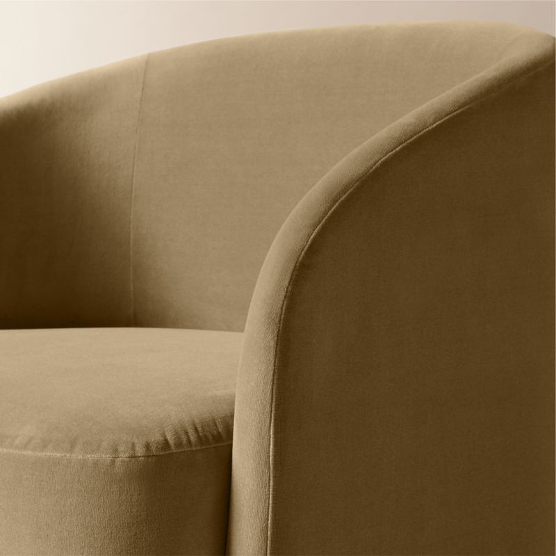 Wesler Oyster Velvet Dining Chair with Casters - image 5 of 8