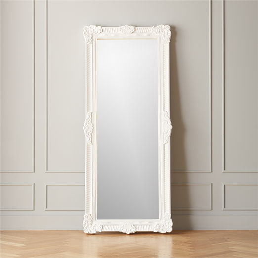 Modern white floorlength mirrors CB2 Canada