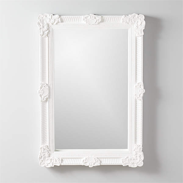 Wes Carved Wood Rectangular Wall, Big Rectangle Wall Mirror