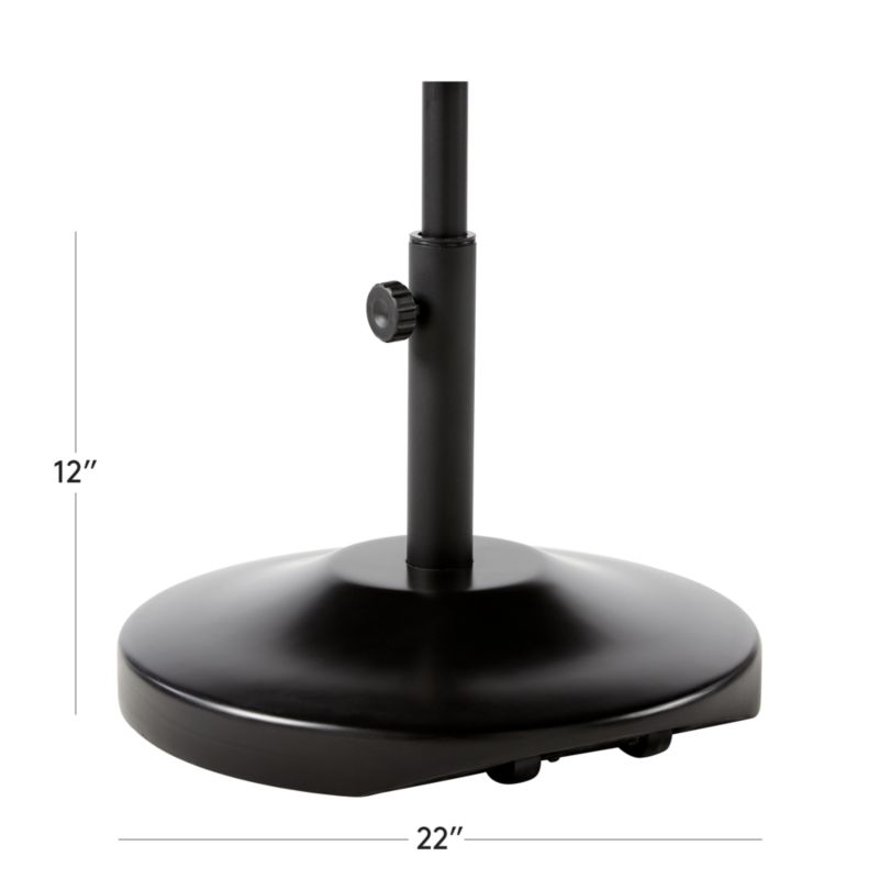 View Black Outdoor Umbrella Base with Wheels - image 2 of 4