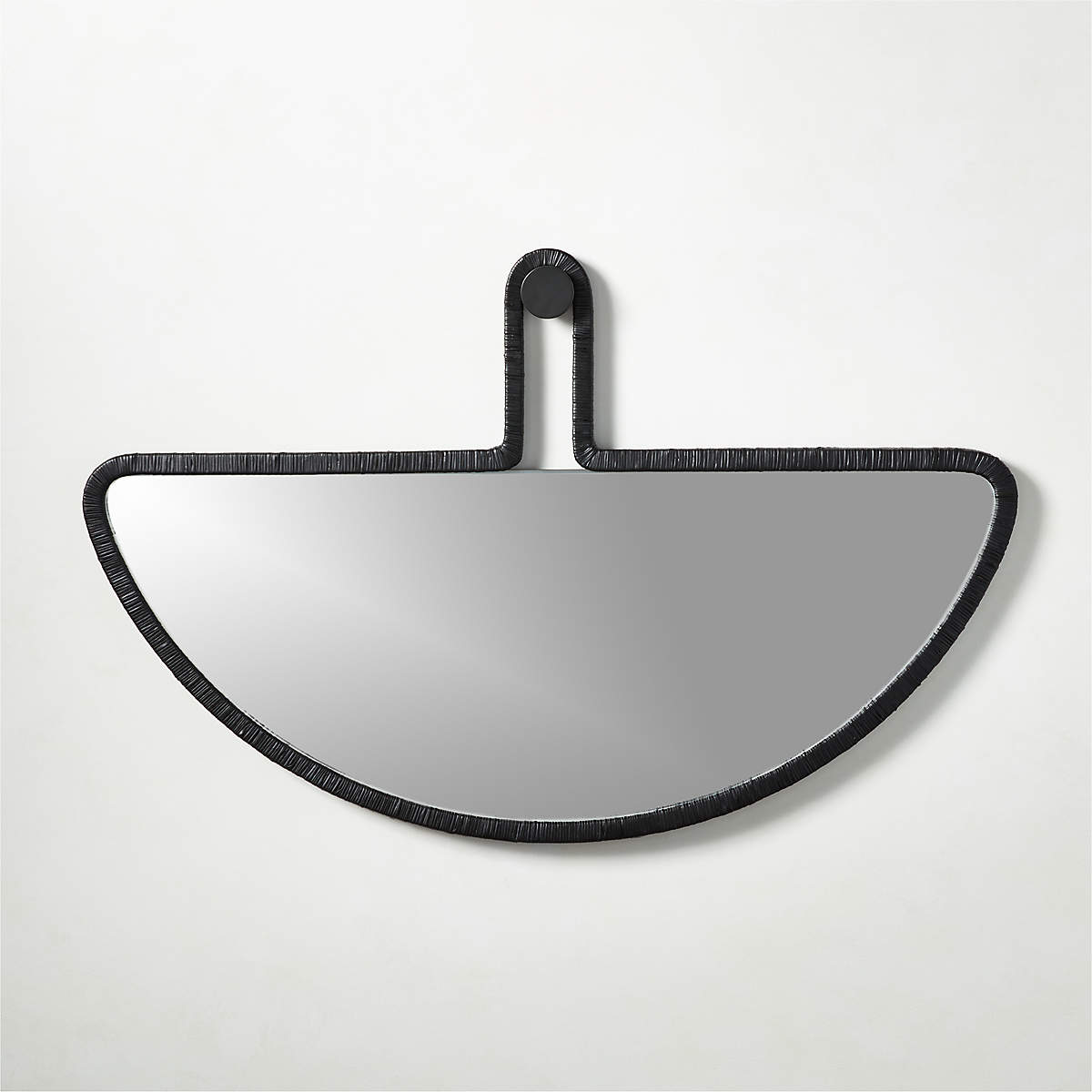 Whit Large Black Modern Rattan Mirror 49''x31" + Reviews CB2 Canada