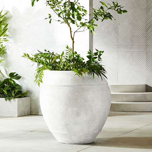 Belly White Stone Outdoor Planter XXL