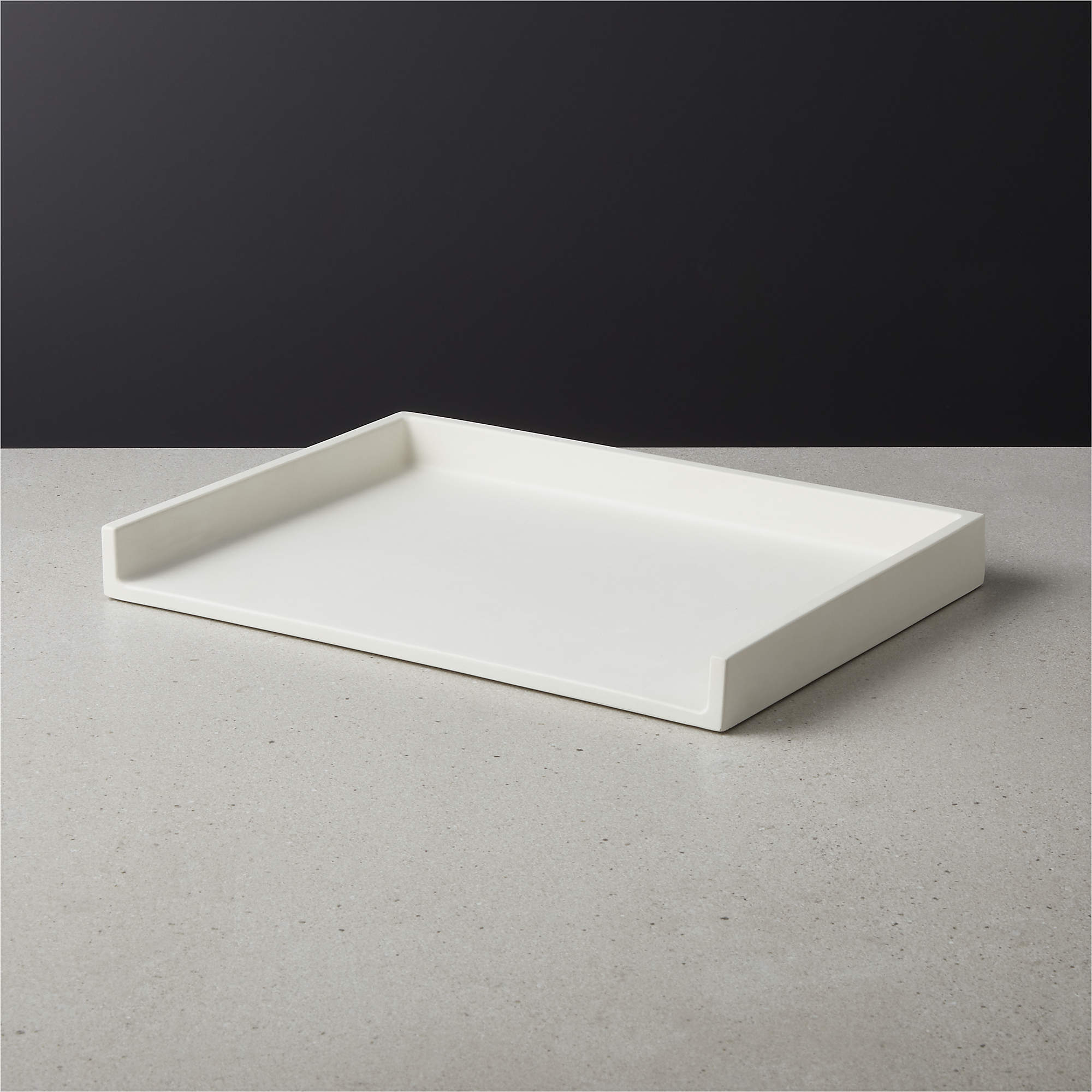 Shop CEMENT WHITE LETTER TRAY from CB2 on Openhaus