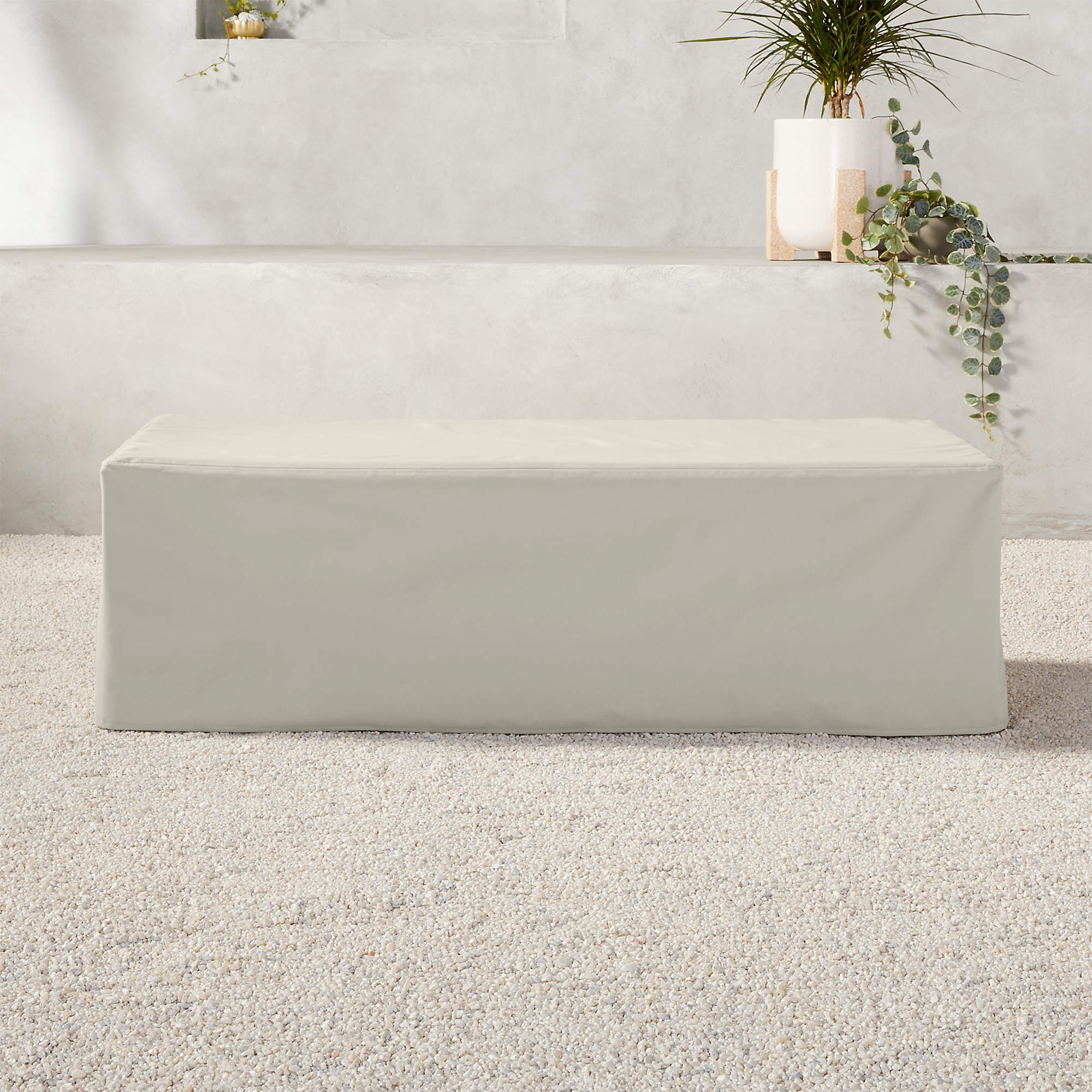 Ivory Concrete Coffee Table Cover CB2