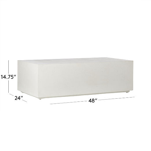 Ivory 48" Concrete Indoor/Outdoor Coffee Table