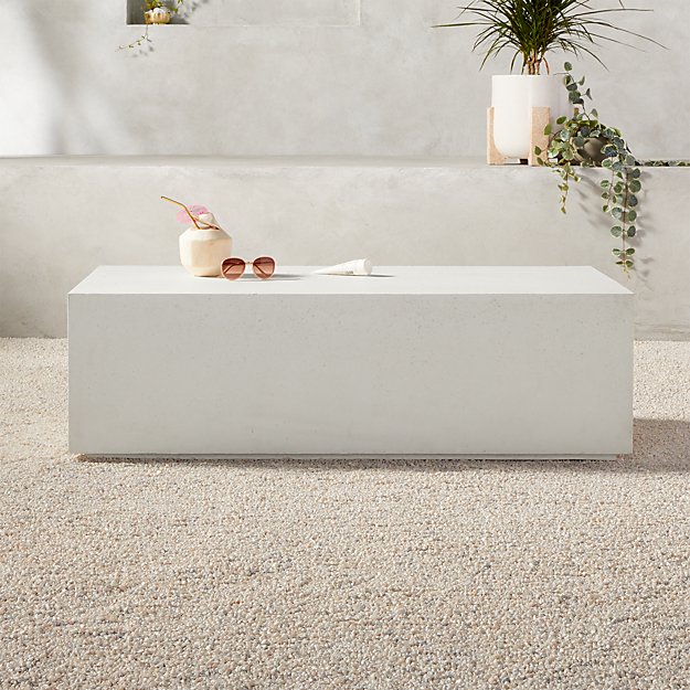 Cb2 element cement coffee table discount