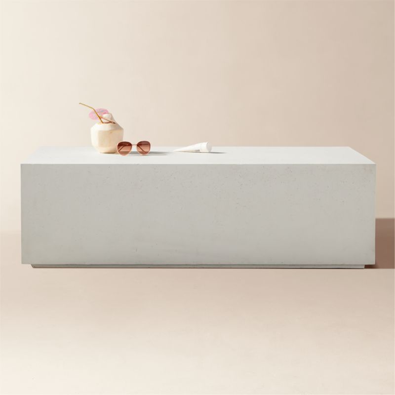 CB2 Ivory Concrete Coffee Table