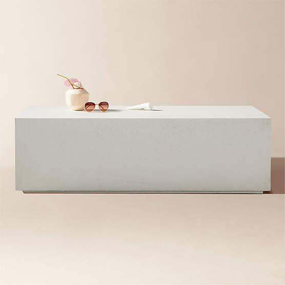 Ivory 48" Concrete Indoor/Outdoor Coffee Table