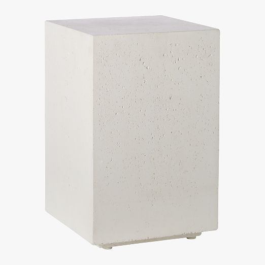 Ivory Concrete Indoor/Outdoor Side Table