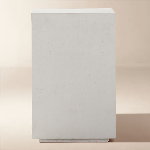 Ivory Concrete Indoor/Outdoor Side Table