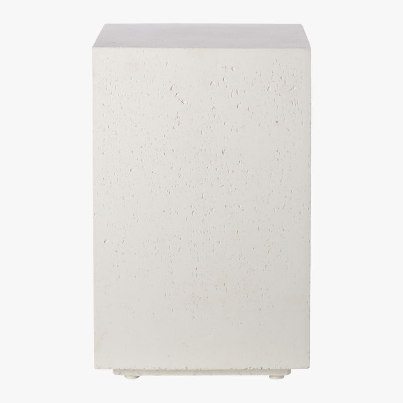 Ivory Concrete Indoor/Outdoor Side Table - image 3 of 8