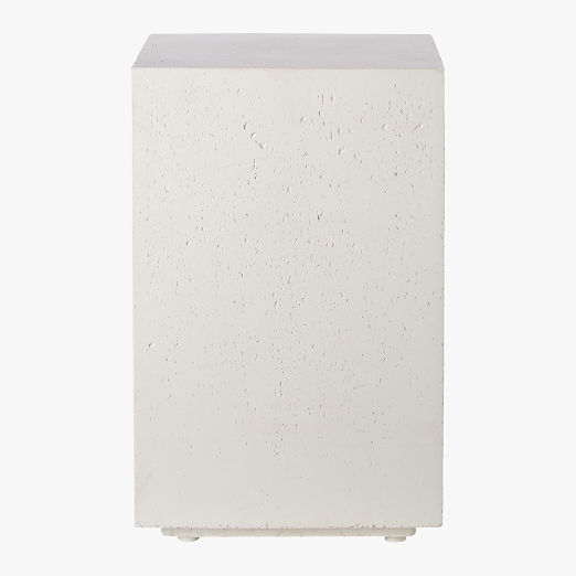 Ivory Concrete Indoor/Outdoor Side Table