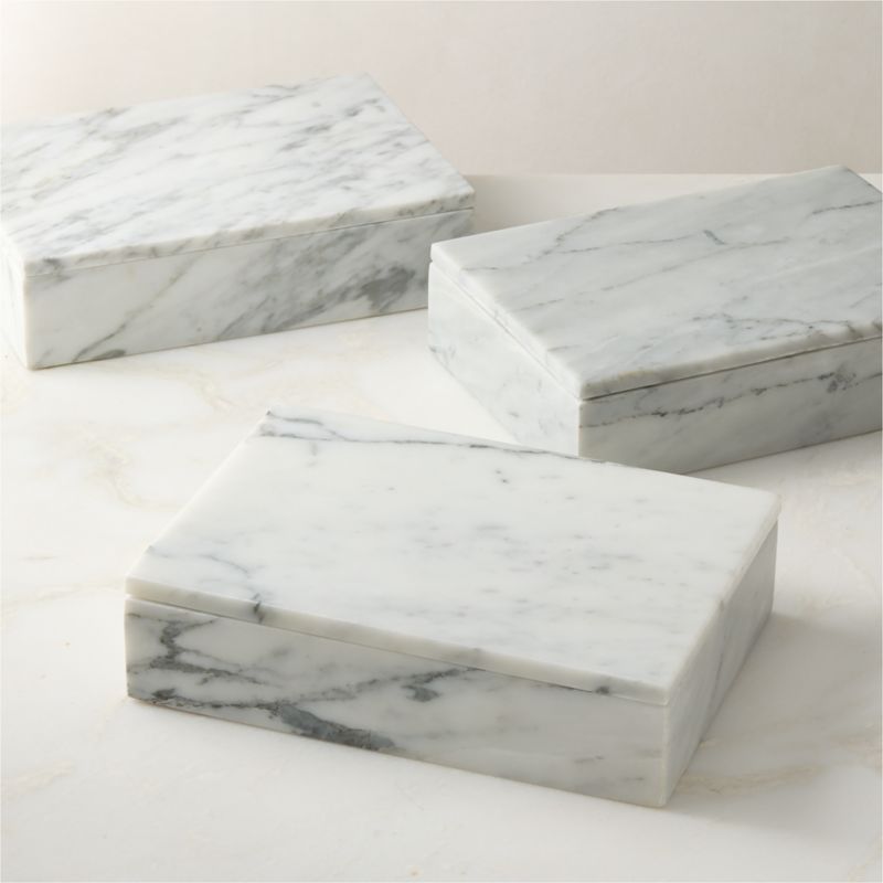 Large White Marble Box - image 3 of 8