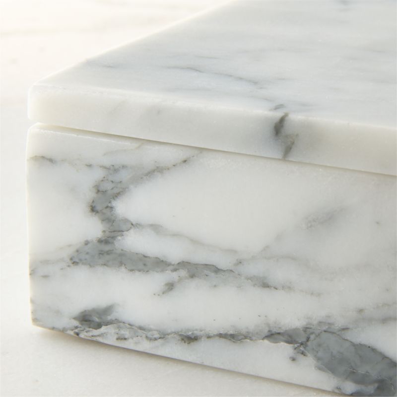 Large White Marble Box - image 2 of 8