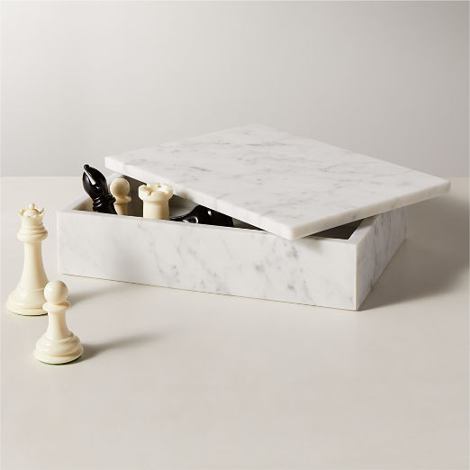 Large White Marble Box