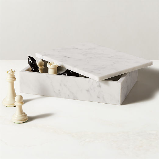 Large White Marble Box