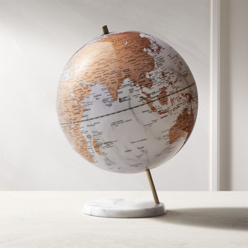 View White Marble Globe details