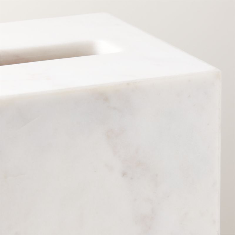 Nexus White Marble Tissue Box Cover - image 3 of 4