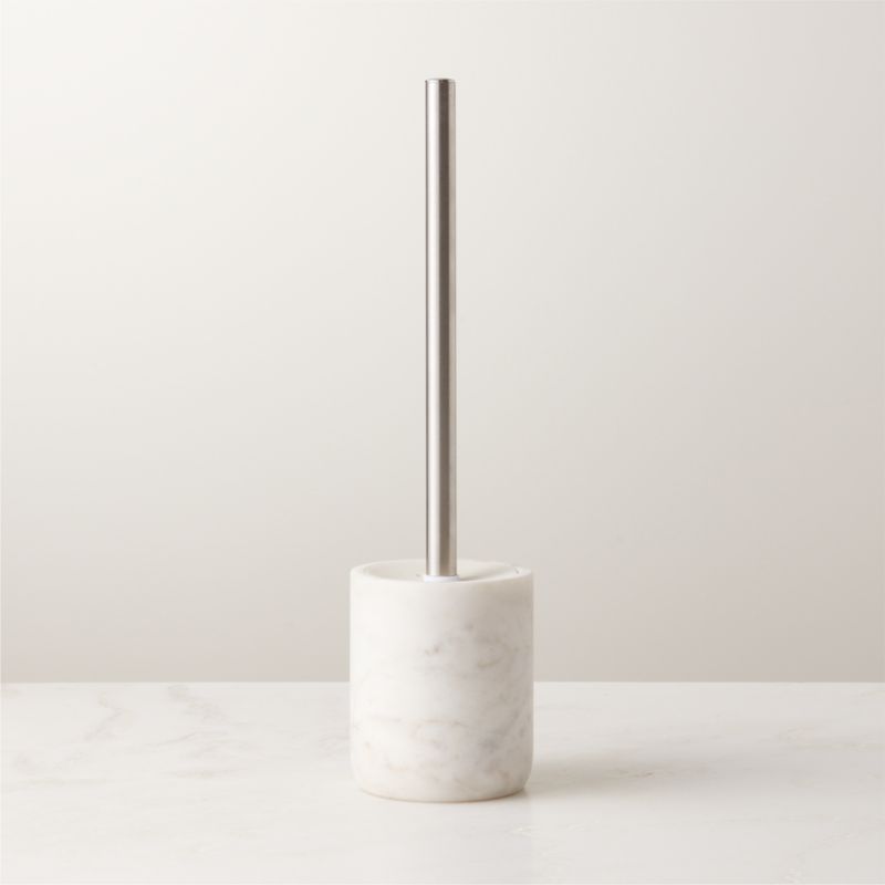 Evideco Marble Effect Freestanding Toilet Brush and Holder Set