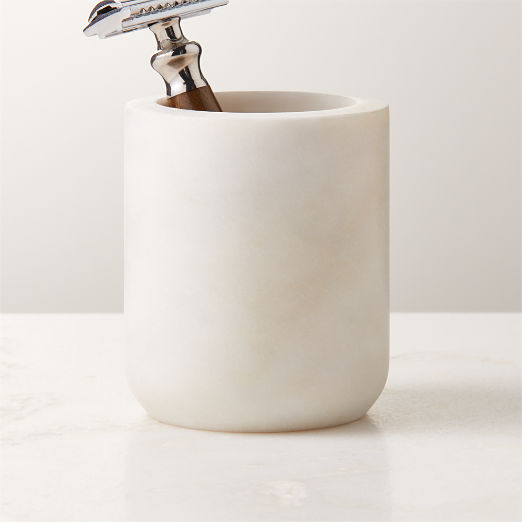 Nexus White Marble Toothbrush Holder