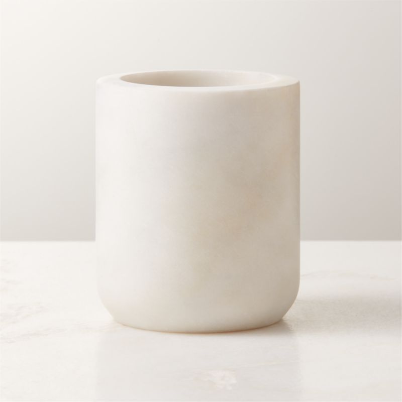 View Nexus White Marble Toothbrush Holder details