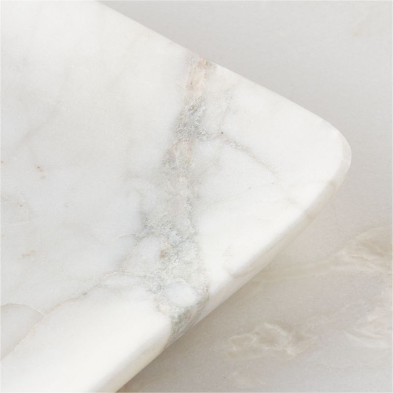 CB2 - March Catalog 2021 - Nexus White Marble Bath Caddy