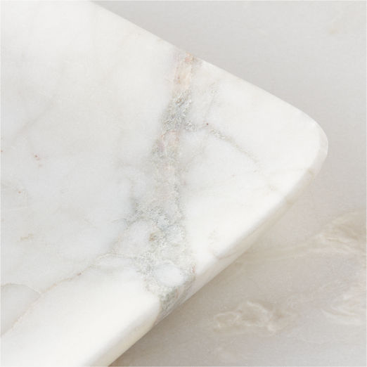 Nexus White Marble Vanity Tray