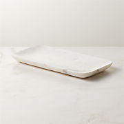 Nexus White Marble Vanity Tray