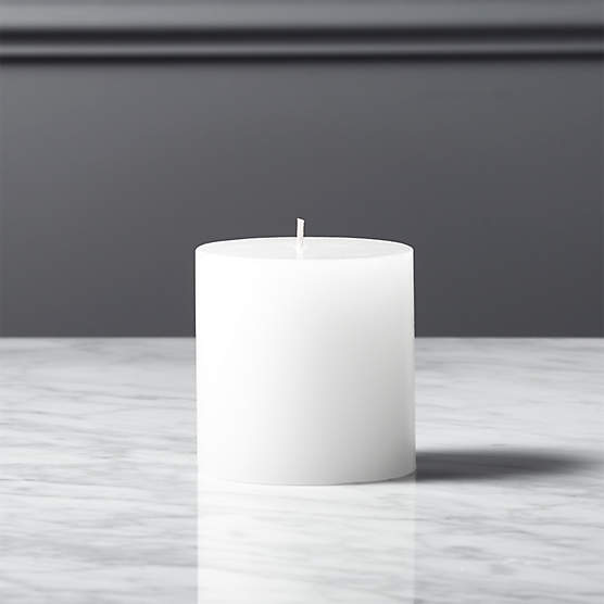 White Pillar Candle 3"x3"