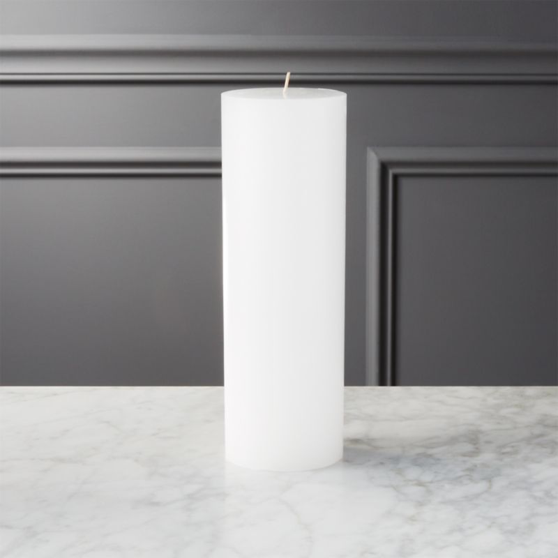 White Pillar Candle 3"x9" - image 0 of 8