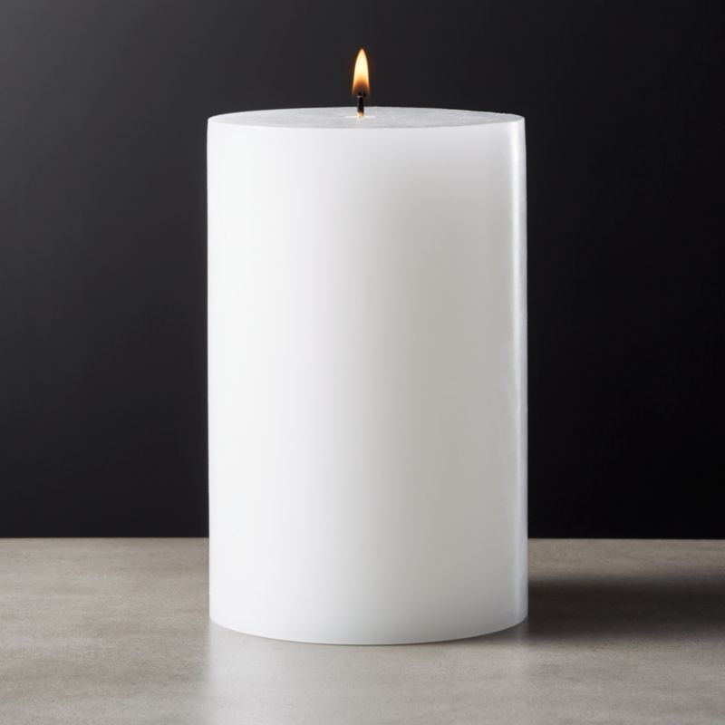 White Pillar Candle 4"x6" - image 1 of 2