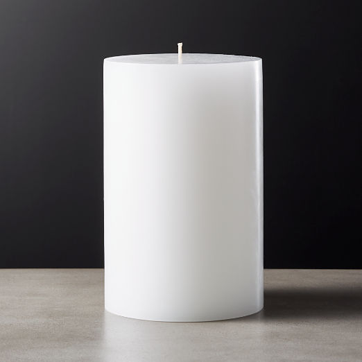 White Pillar Candle 4"x6"