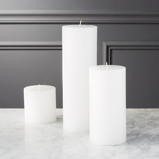 White Pillar Candles