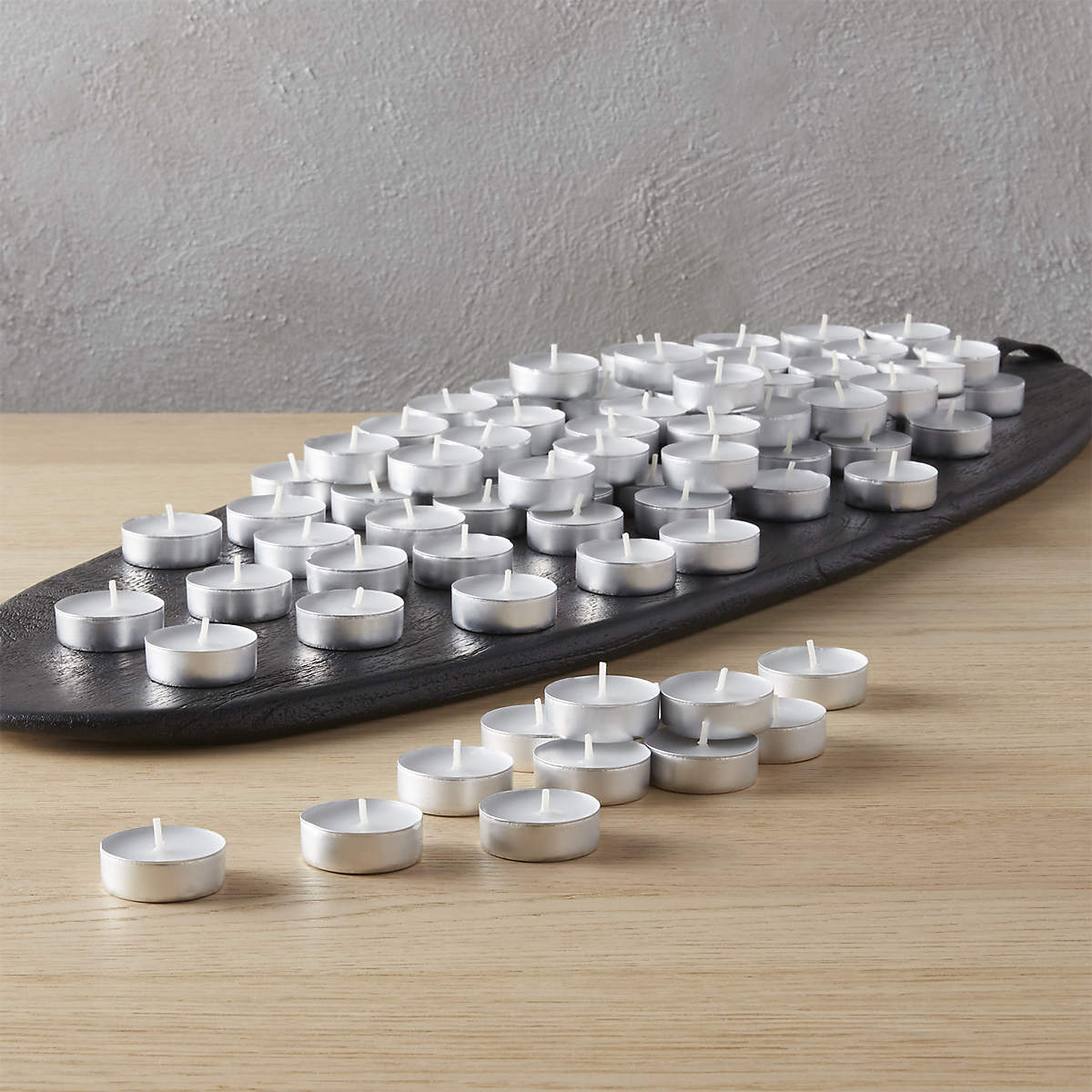 AluminumCupped Tealight Candles Set of 100 + Reviews CB2 Canada