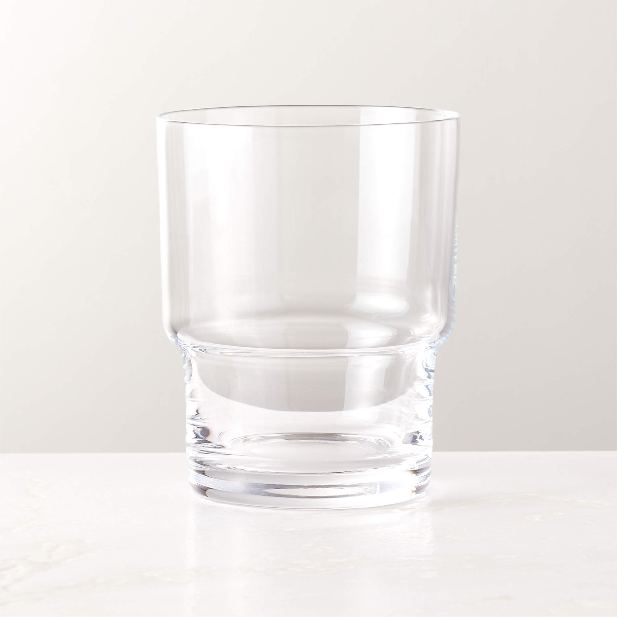 Whitney Modern Clear Double OldFashioned Glass + Reviews CB2