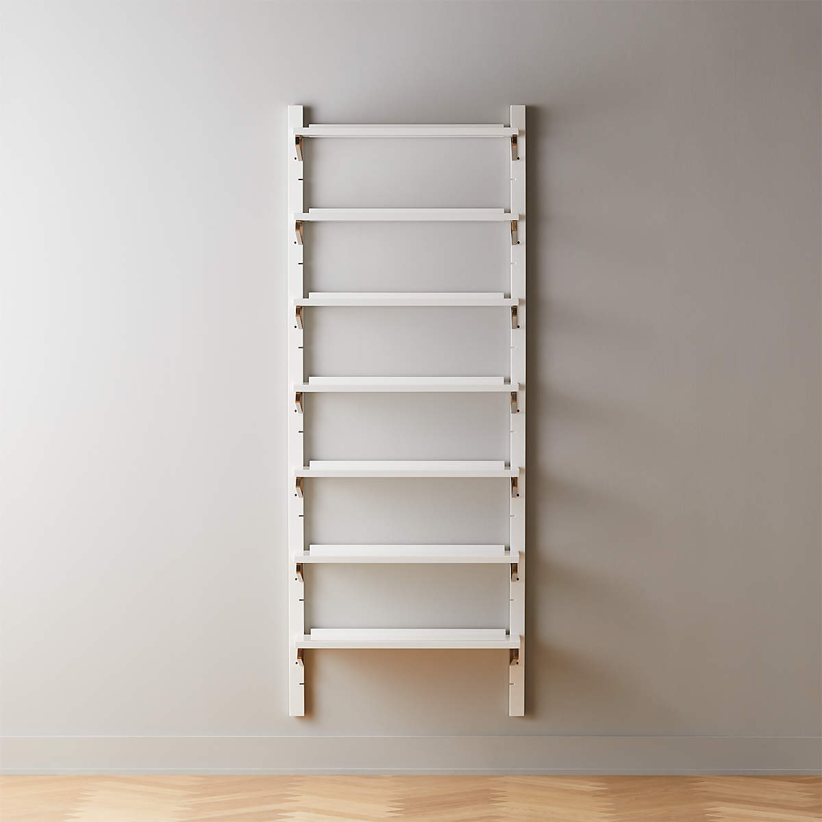 White HighGloss Single Modular Wall Shelf 88" + Reviews CB2