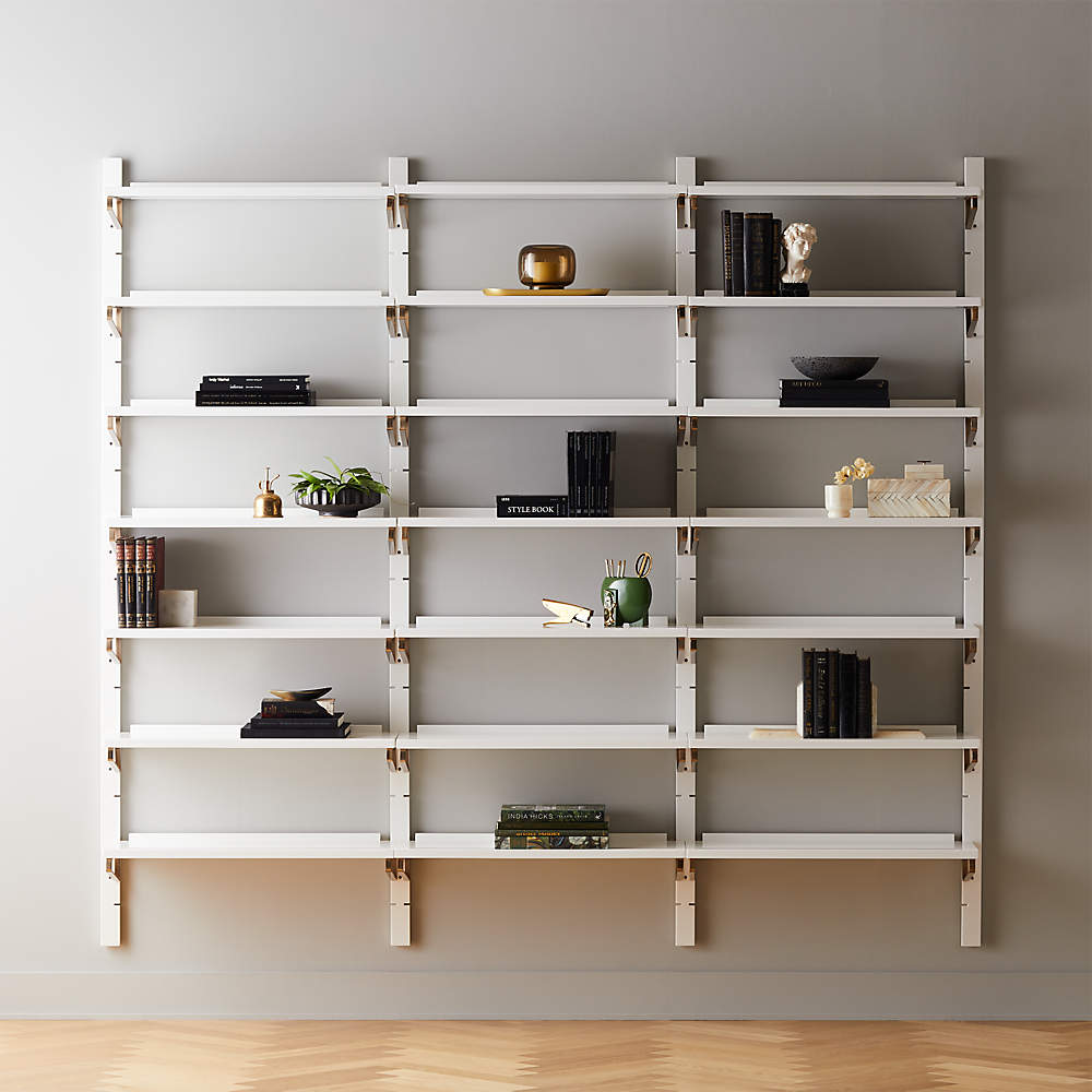 Modern HIGH GLOSS Shelf Floating Wall Shelves White Black Grey Bookcase Display 