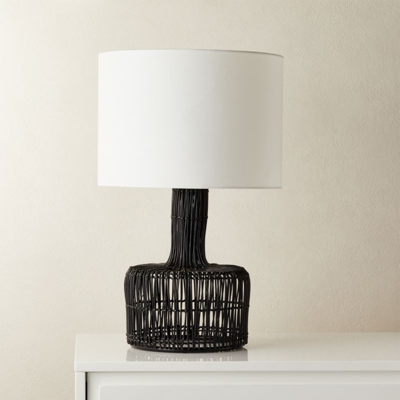 black table lamp