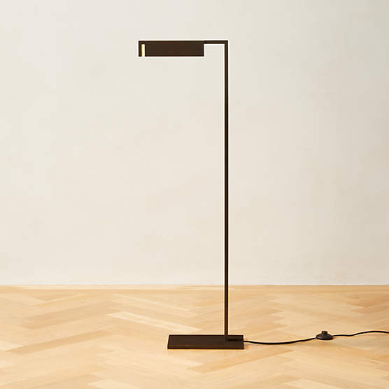 Wilde Blackened Brass Task Floor Lamp